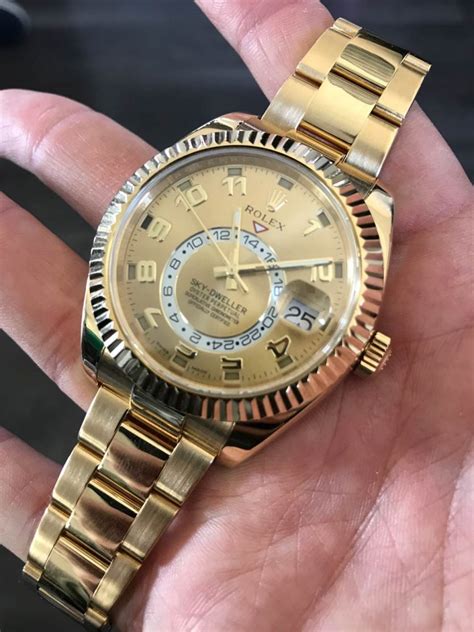 rolex sky dweller yellow gold.